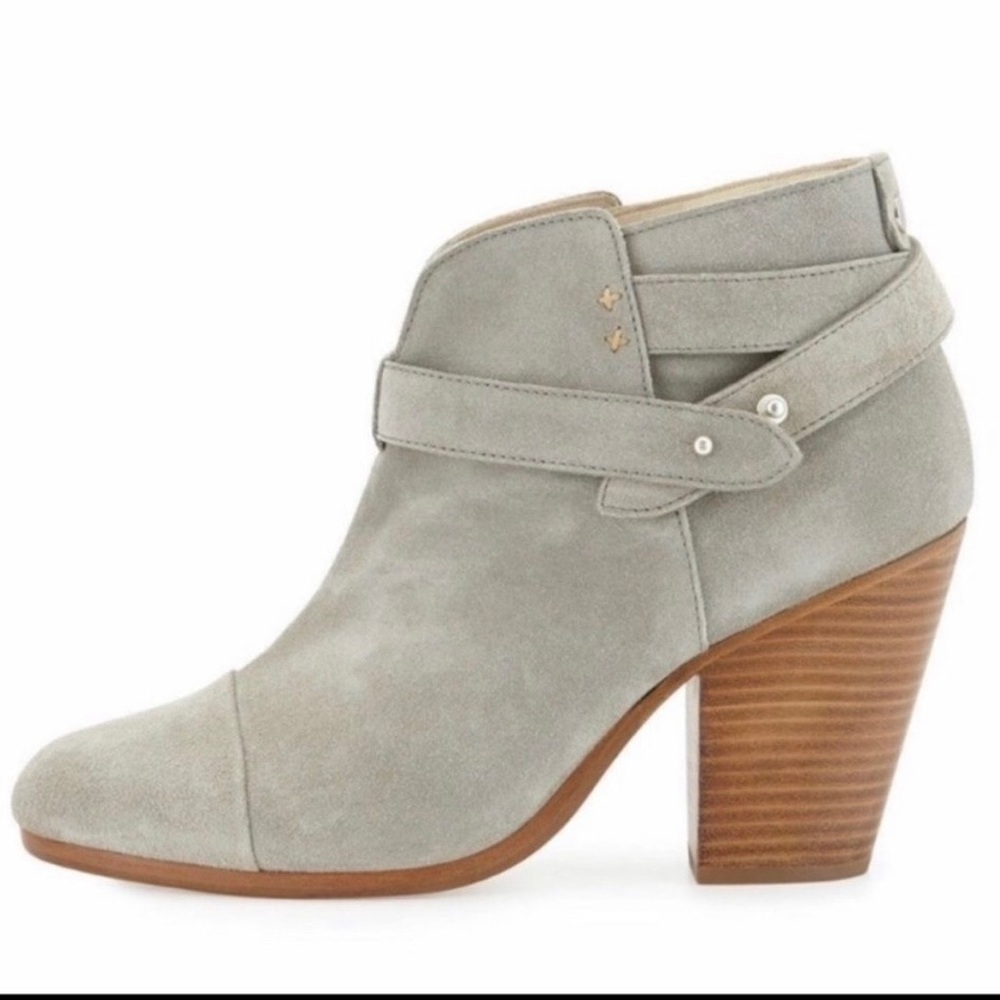 Rag and Bone gray suede low boots / booties EUC ONE WEAR